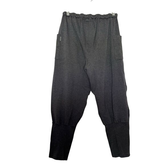 Sou Sou Pants Size L Japan Black Gray Stripe Tapered Pull On Enyu Sanyutei - Picture 3 of 13